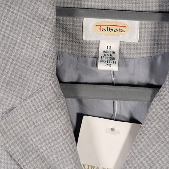 Vtg Talbots Blazer 10 Blue Worsted Wool USA NWT Lined 4-Button Career Jacket - Picture 8 of 10